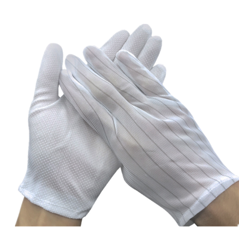 ESD polyester dotted glove
