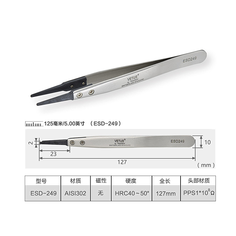 ESD Tip Changable Tweezers