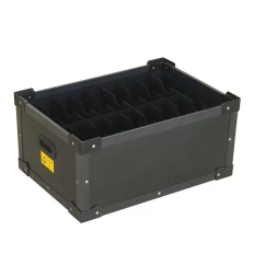 ESD tote box with slots